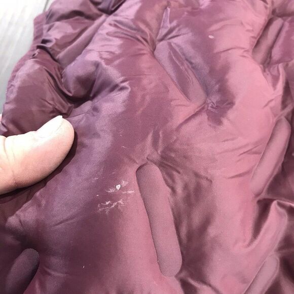 Tangerine Womens Puffer Vest Maroon Full Zip Packable Pockets Active Wear Medium - Picture 11 of 12